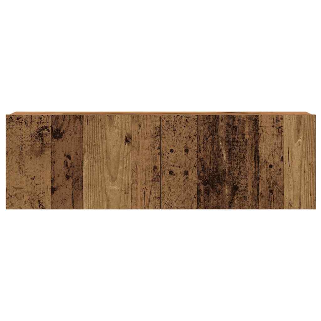 TV wall cabinets 6 pcs. Reclaimed wood look wood material