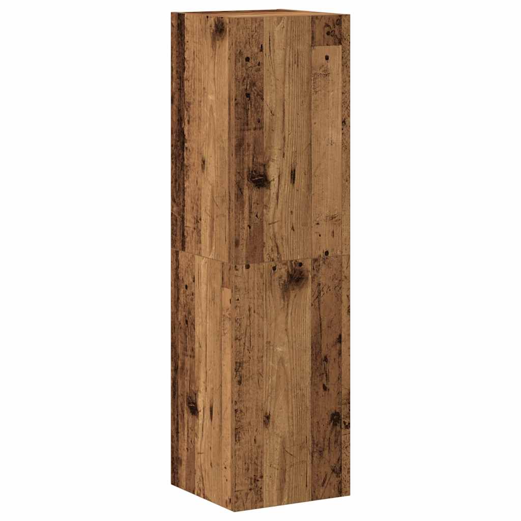 TV wall cabinets 4 pcs. Old wood look wood material