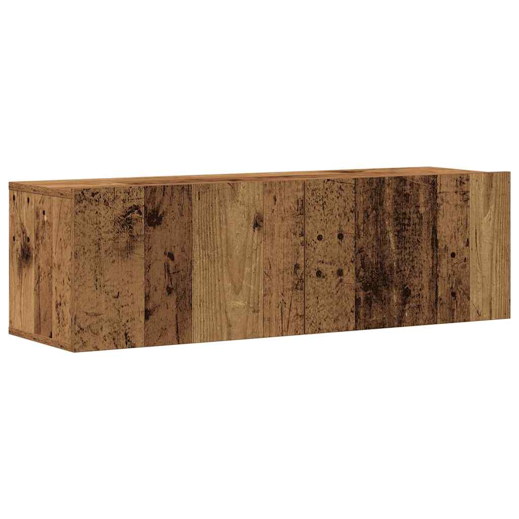TV wall cabinets 4 pcs. Old wood look wood material