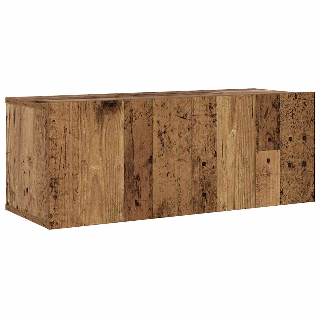 TV wall cabinets 7 pcs. Old wood look wood material