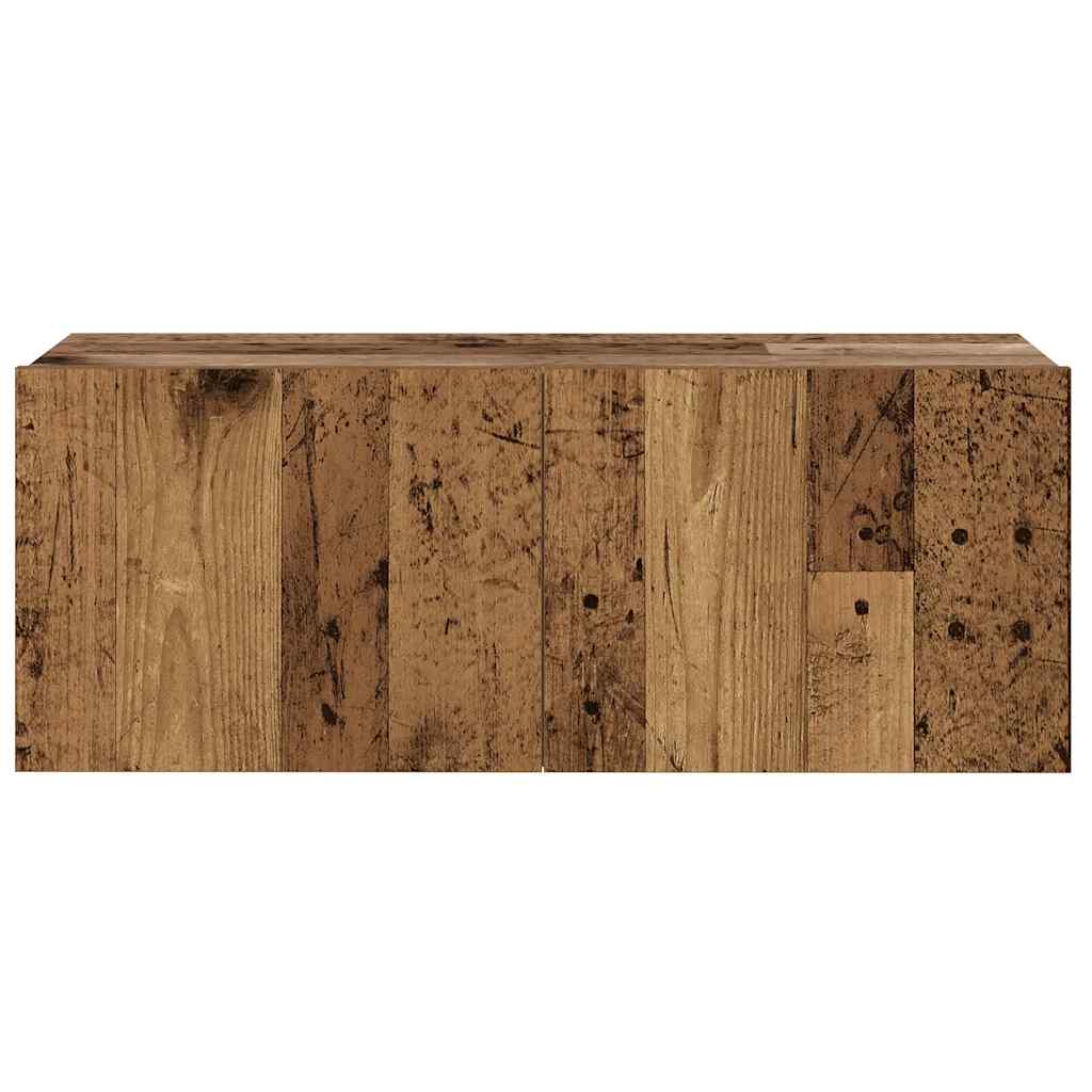 TV wall cabinets 7 pcs. Old wood look wood material