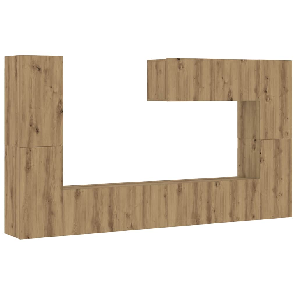TV-Wandschränke 7 Stk. Artisan-Eiche Holzwerkstoff
