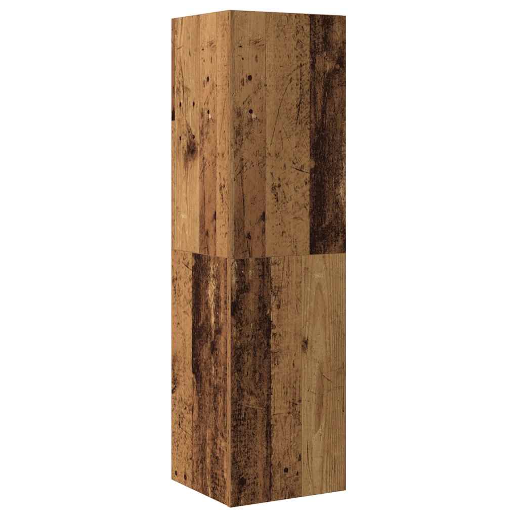 TV wall cabinets 6 pcs. Reclaimed wood look wood material