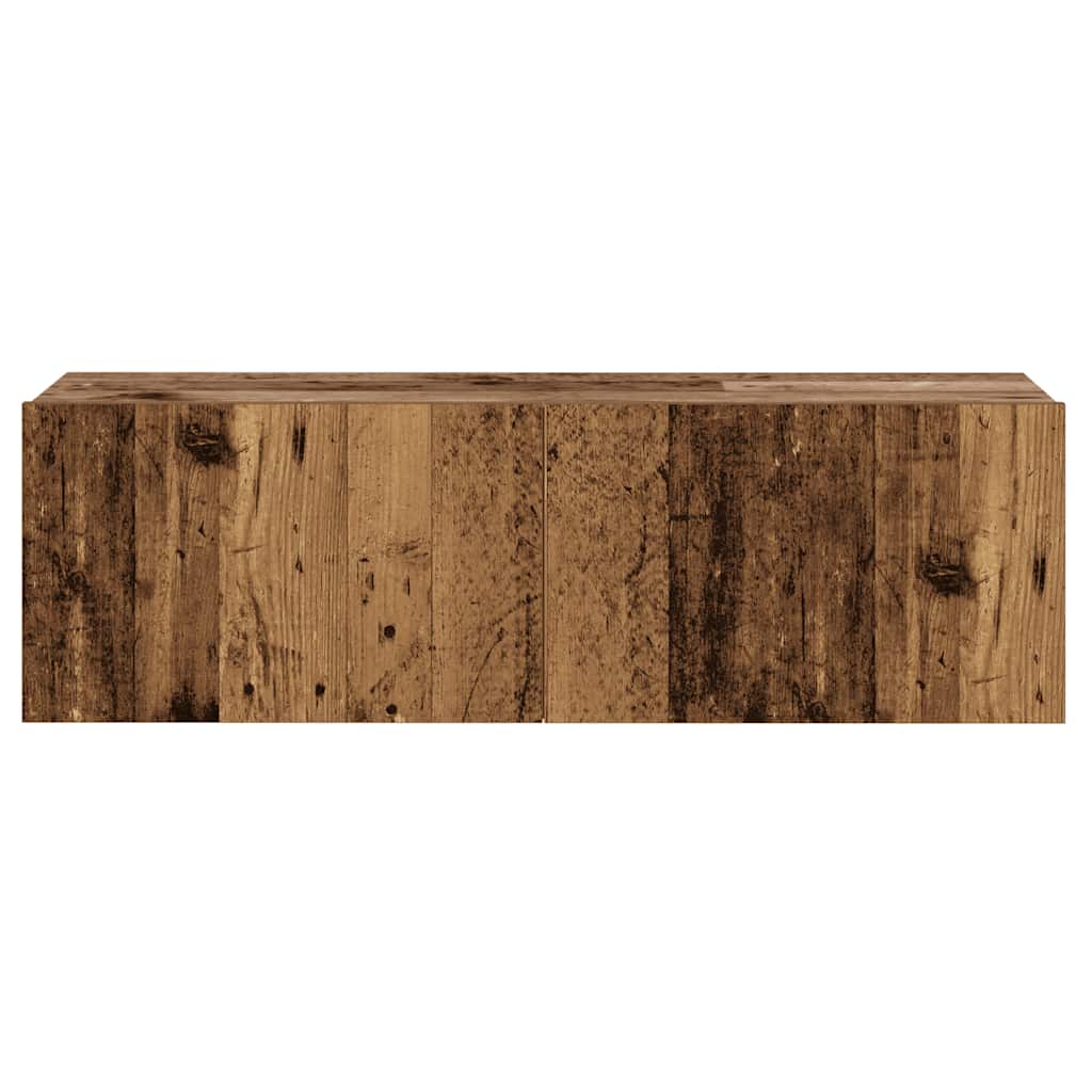 TV wall cabinets 6 pcs. Reclaimed wood look wood material