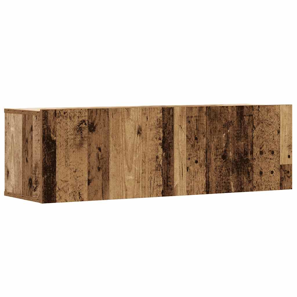 TV wall cabinets 3 pcs. Old wood look 100x30x30 cm wood material