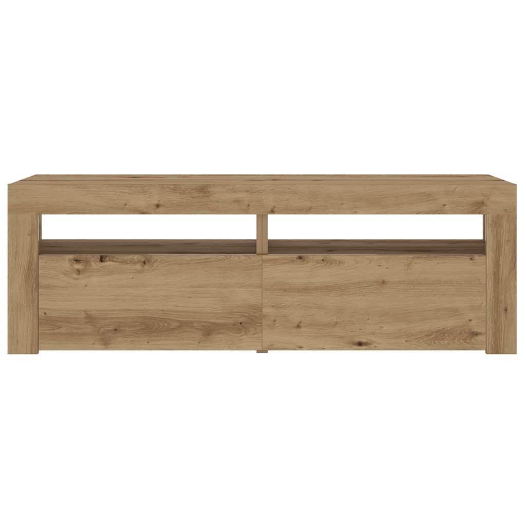 Tables de chevet 2 pièces avec LED Chêne artisanal 60x35x40 cm