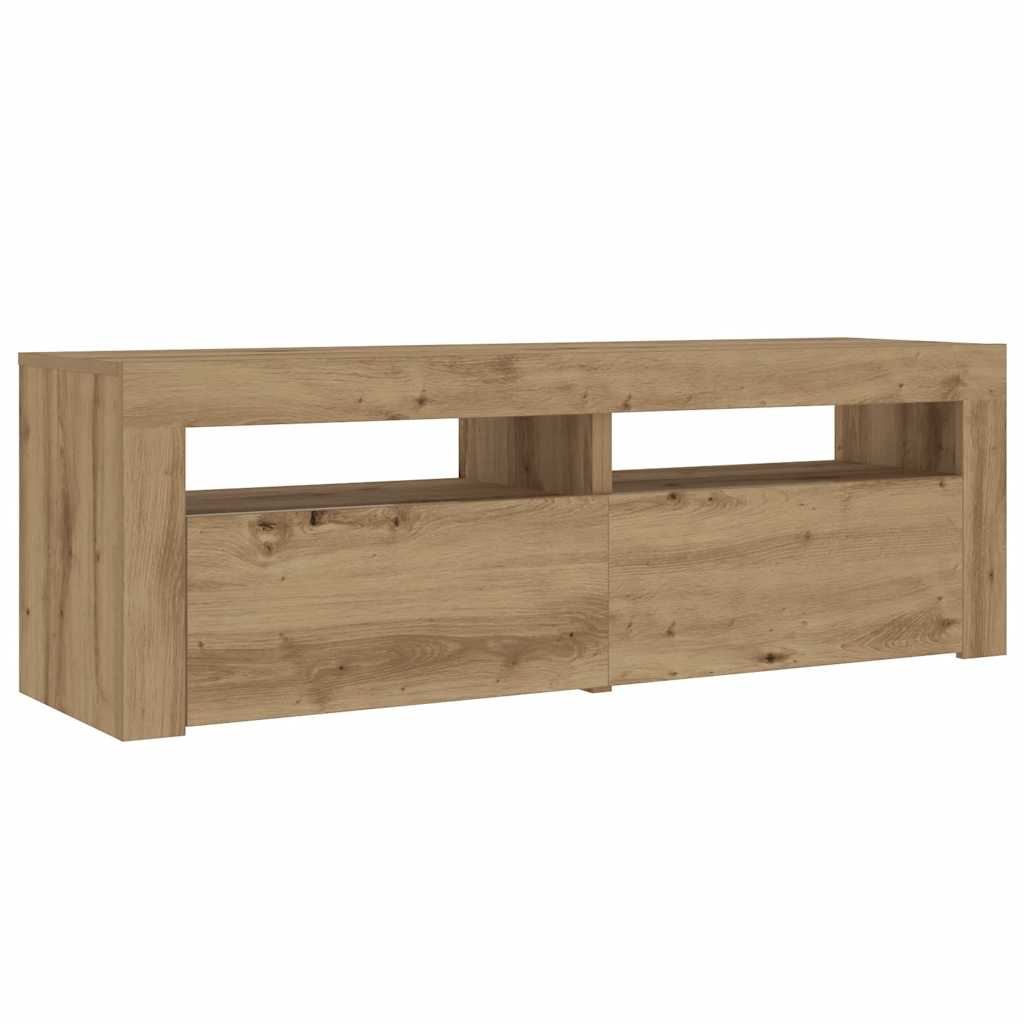Tables de chevet 2 pièces avec LED Chêne artisanal 60x35x40 cm