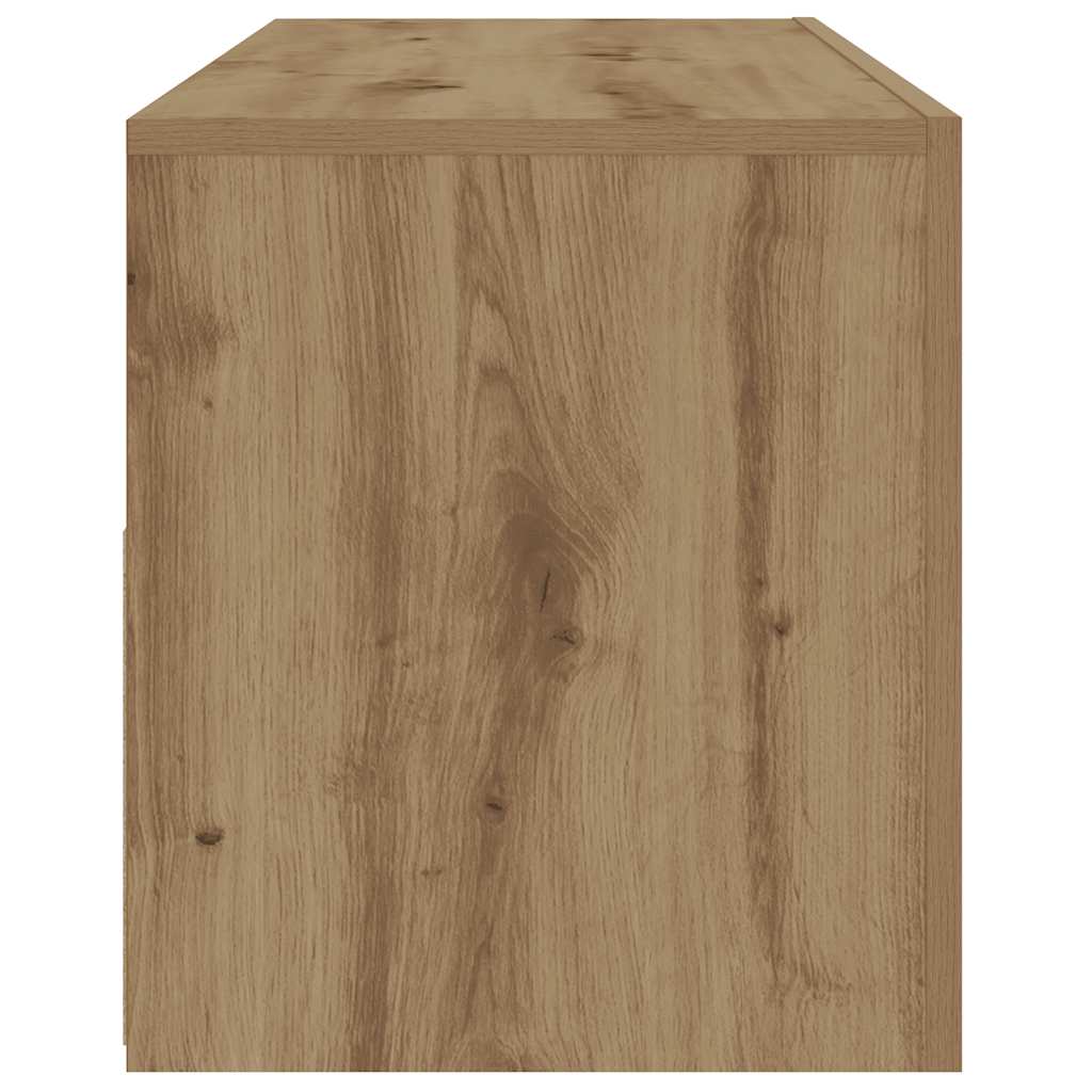 Tables de chevet 2 pièces avec LED Chêne artisanal 60x35x40 cm