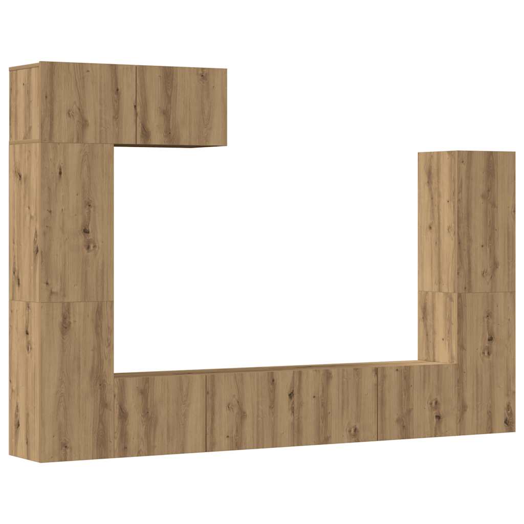 5-tlg. TV-Schrank-Set Wandmontage Artisan-Eiche Holzwerkstoff