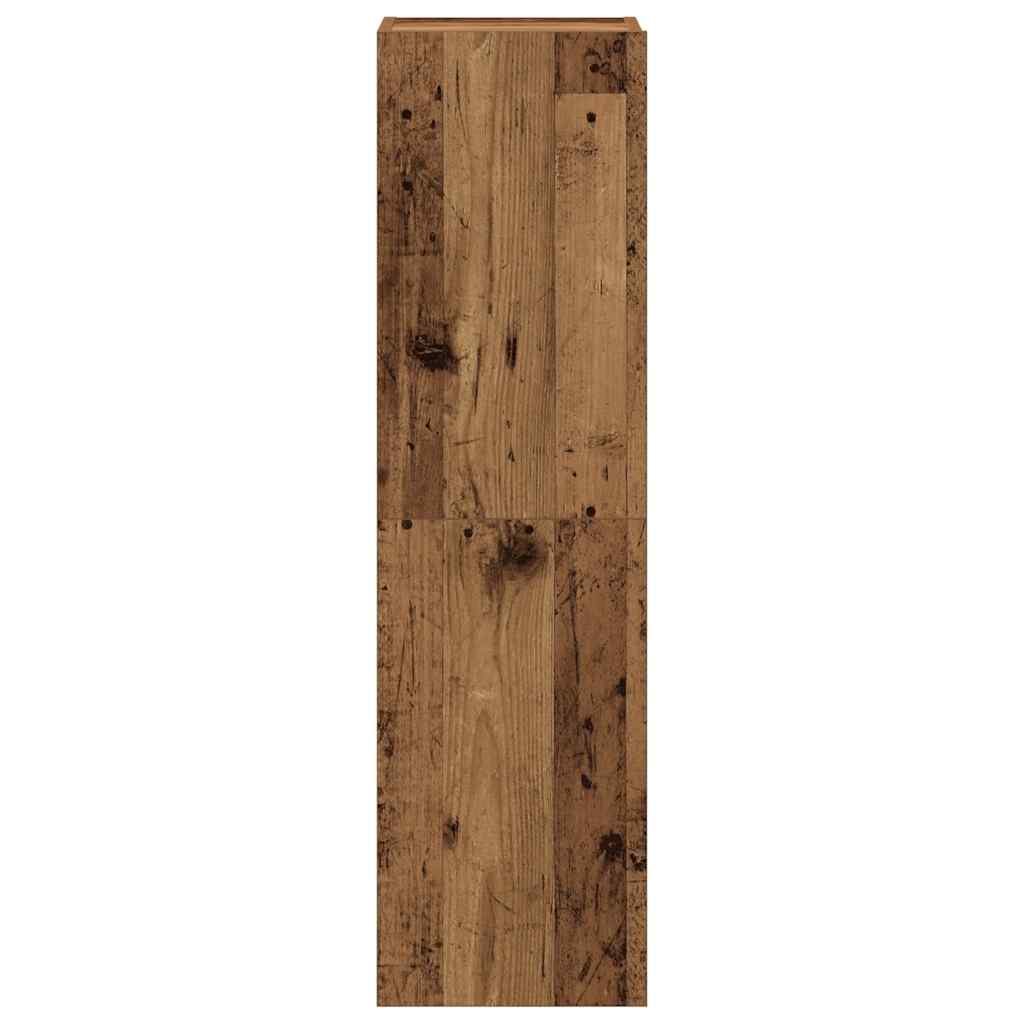 Ensemble de meubles TV 3 pièces, fixation murale, aspect bois récupéré, matériau à base de bois