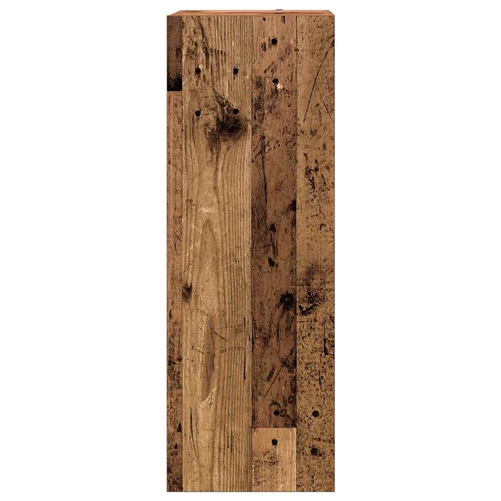 Ensemble de meubles TV 4 pièces, fixation murale, aspect bois récupéré, matériau à base de bois