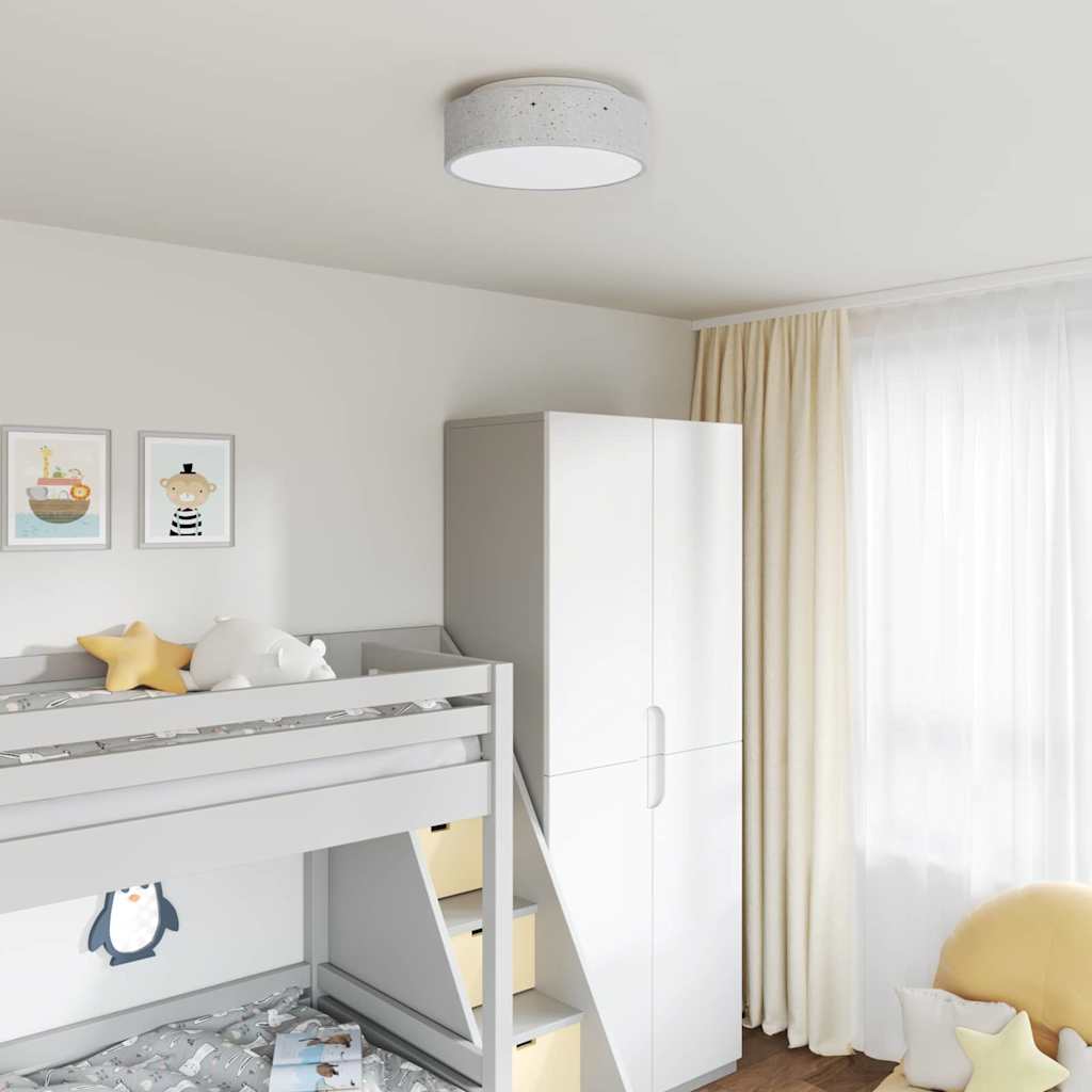Deckenlampe Grau 38 x 13.5 cm Stoff