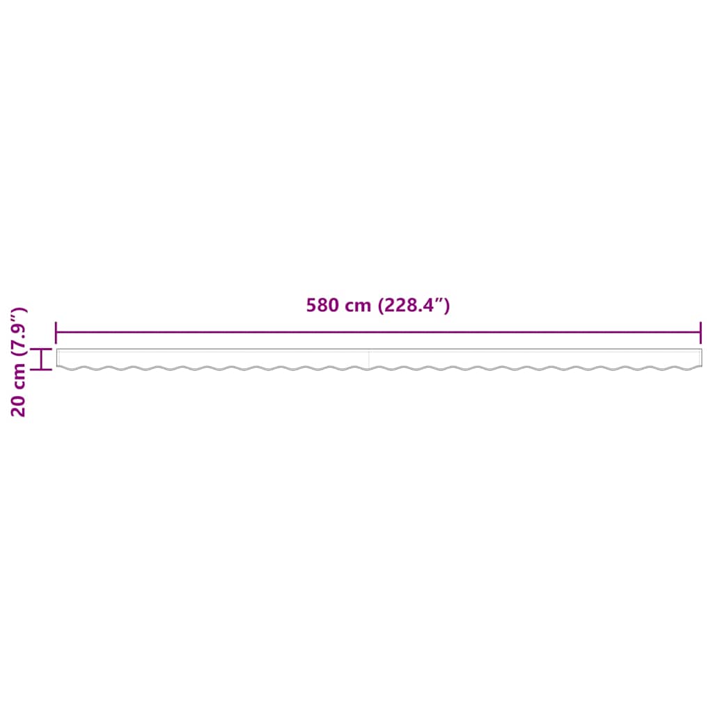 Markisenschürzen-Ersatz Weiß 580 x 20 cm Polyester