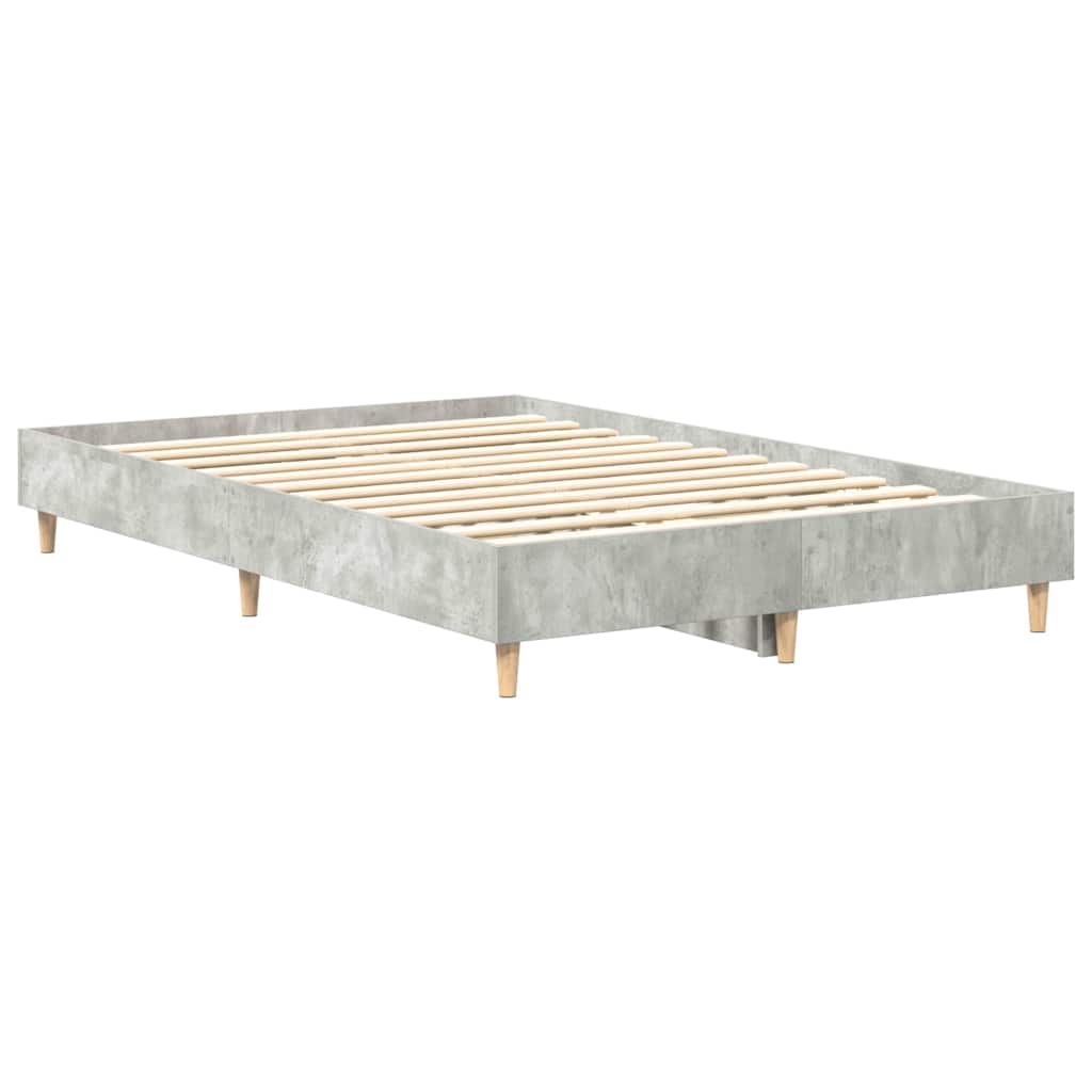 Bettgestell Betongrau 120 x 190 cm Holzwerkstoff
