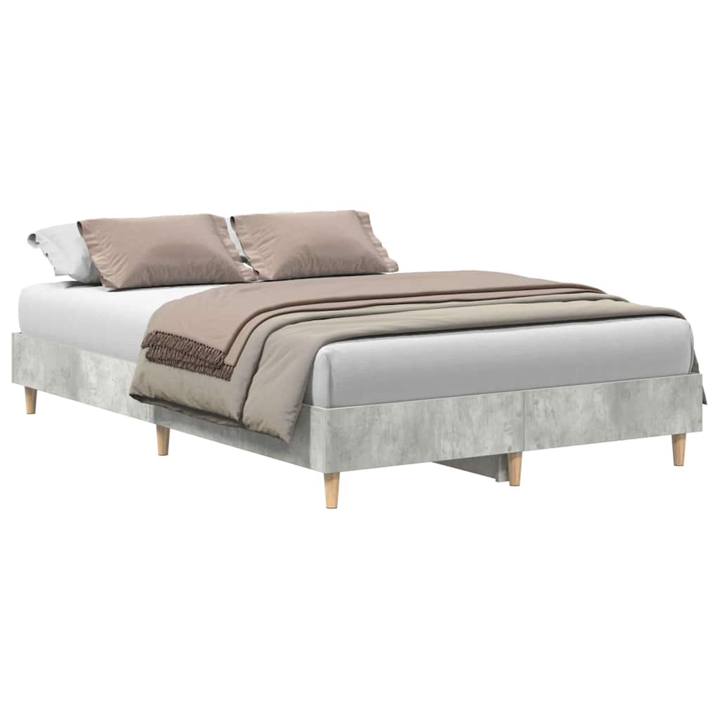 Bettgestell Betongrau 120 x 190 cm Holzwerkstoff