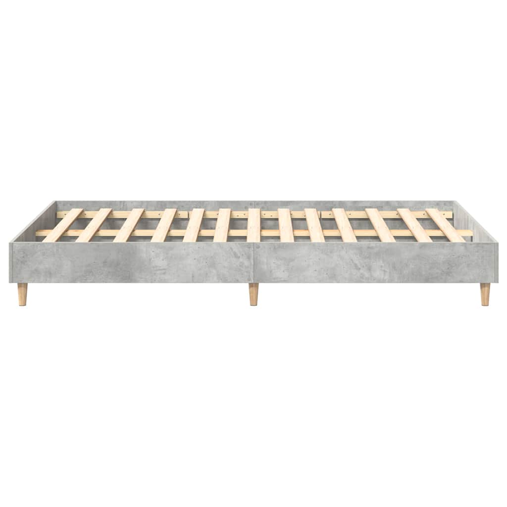 Bettgestell Betongrau 120 x 190 cm Holzwerkstoff