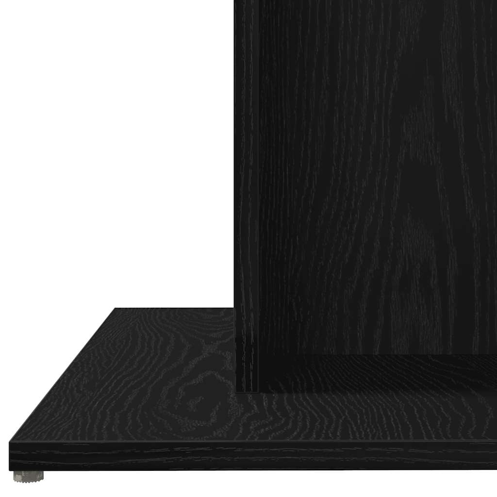 Table à manger aspect chêne noir 80x80x75 cm matériau bois