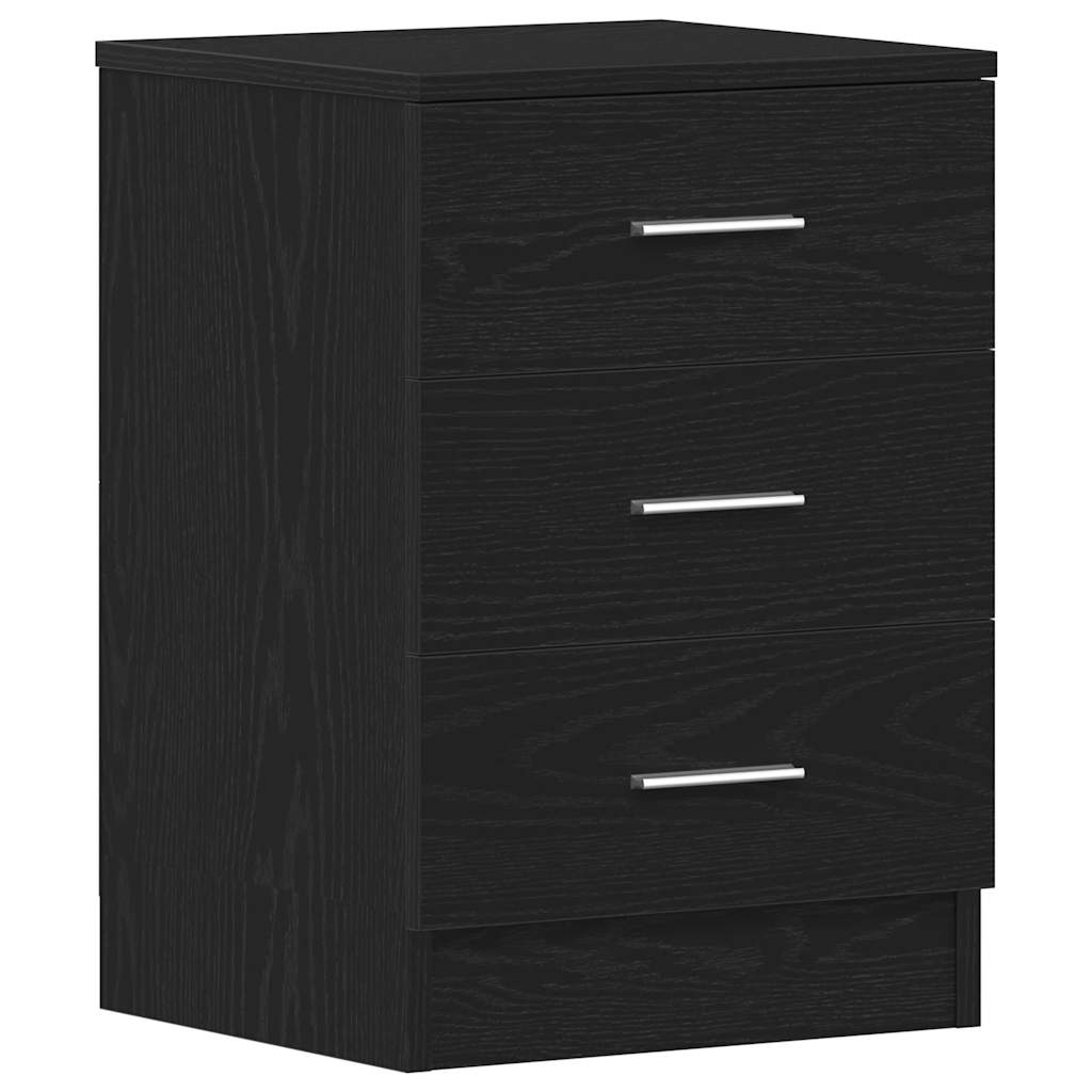 Nachttische 2 Stk. Schwarze Eiche 38x35x55 cm Holzwerkstoff