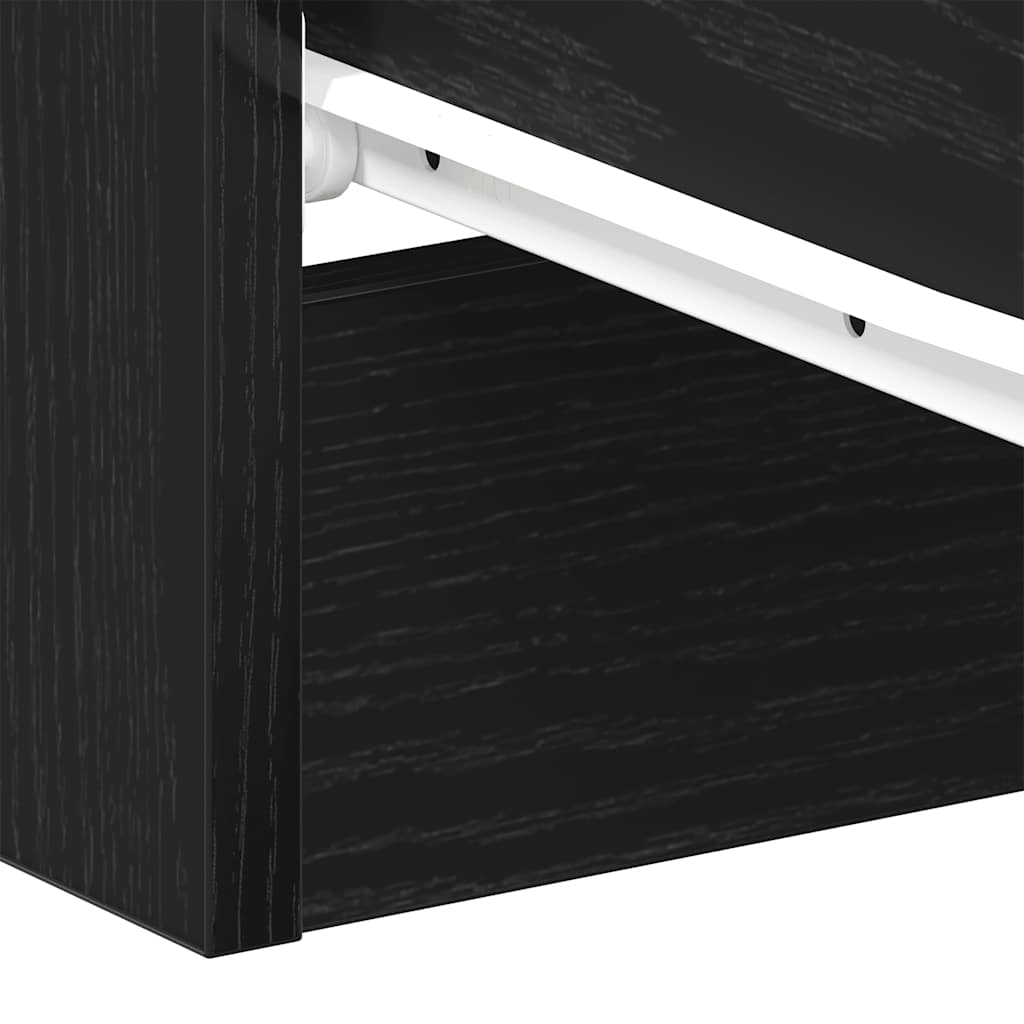 Nachttische 2 Stk. Schwarze Eiche 38x35x55 cm Holzwerkstoff