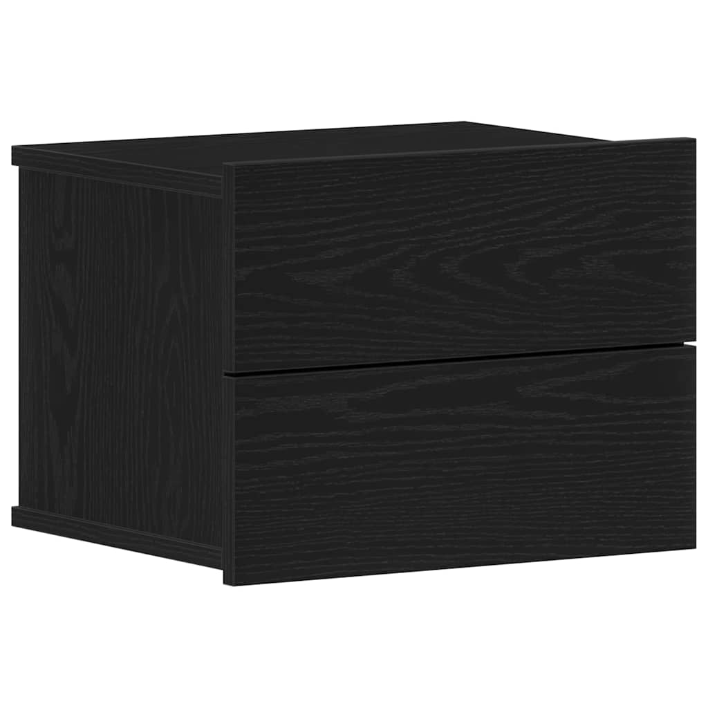 Nachttisch Schwarz Eichen-Optik 40 x 30 x 30 cm Holzwerkstoff
