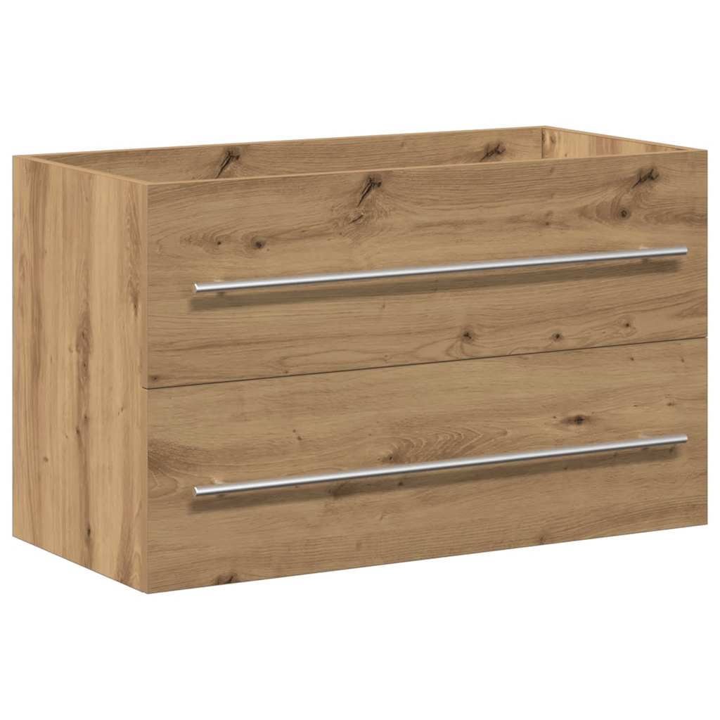 Meuble vasque artisanal en chêne 80x38,5x48 cm