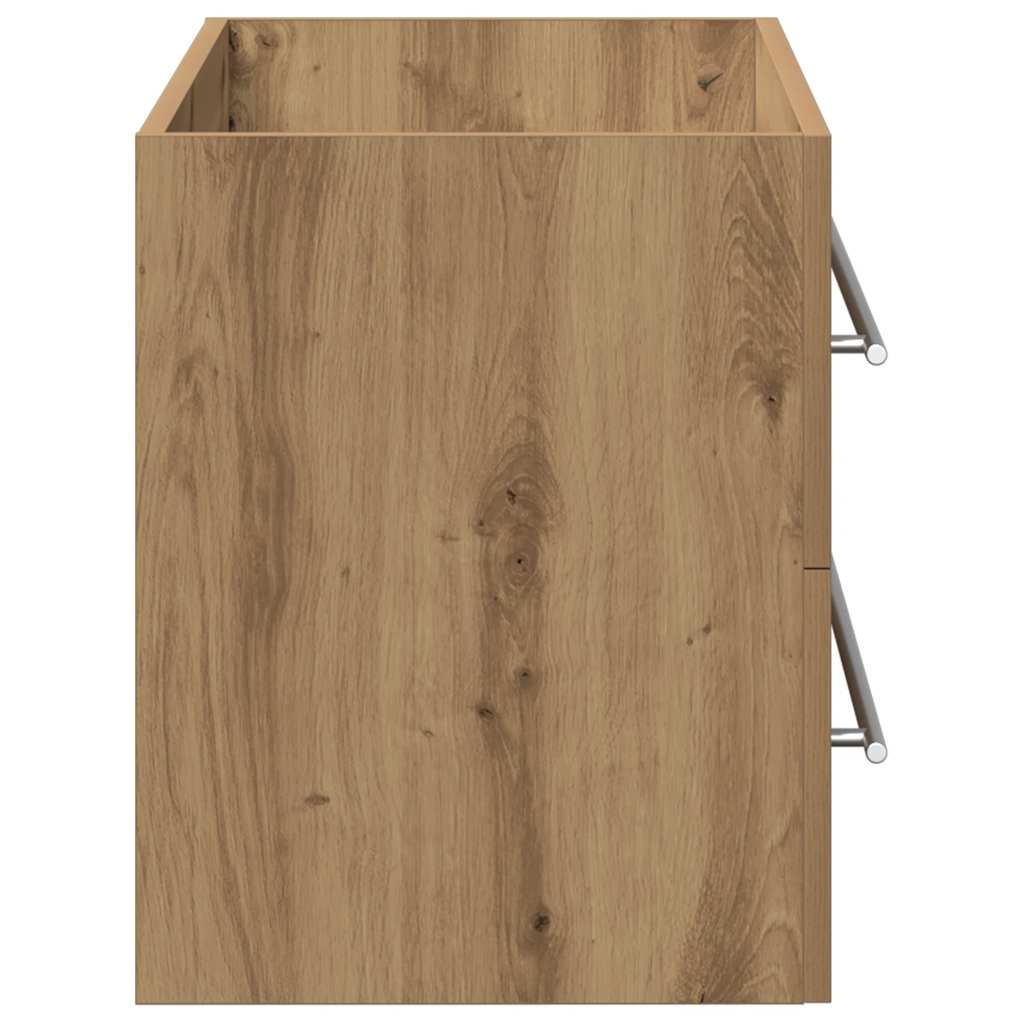 Meuble vasque artisanal en chêne 80x38,5x48 cm
