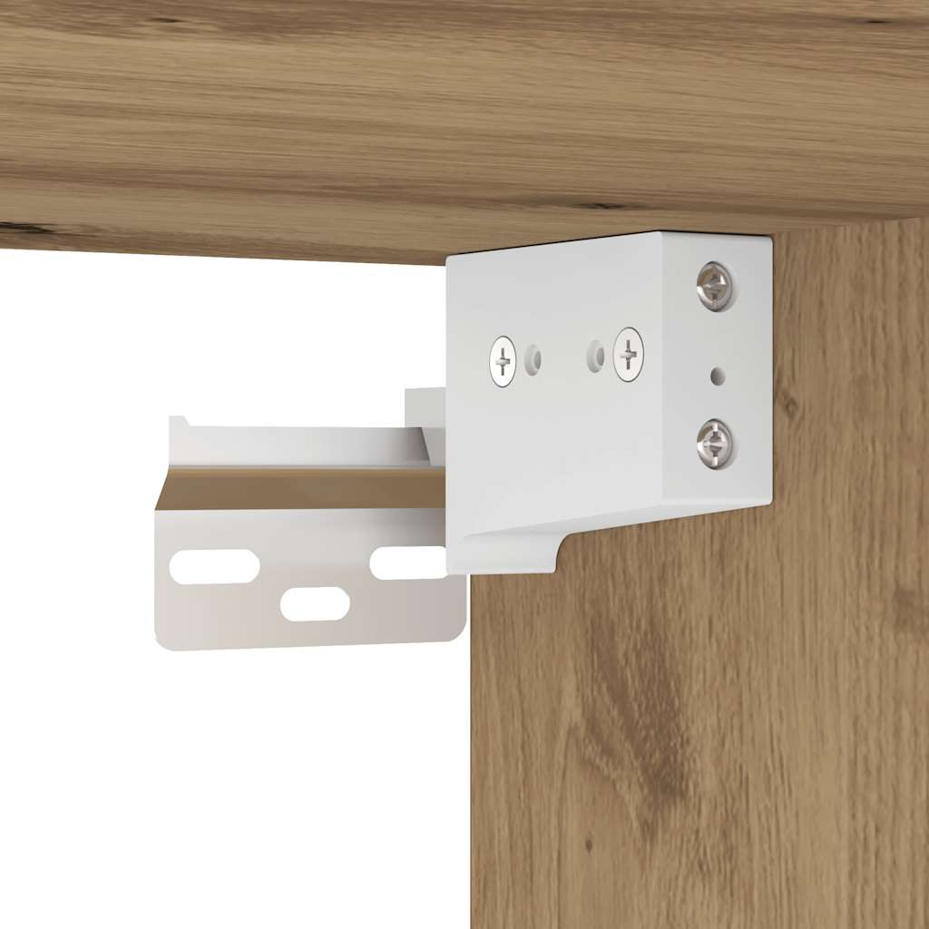 Meuble vasque artisanal en chêne 80x38,5x48 cm