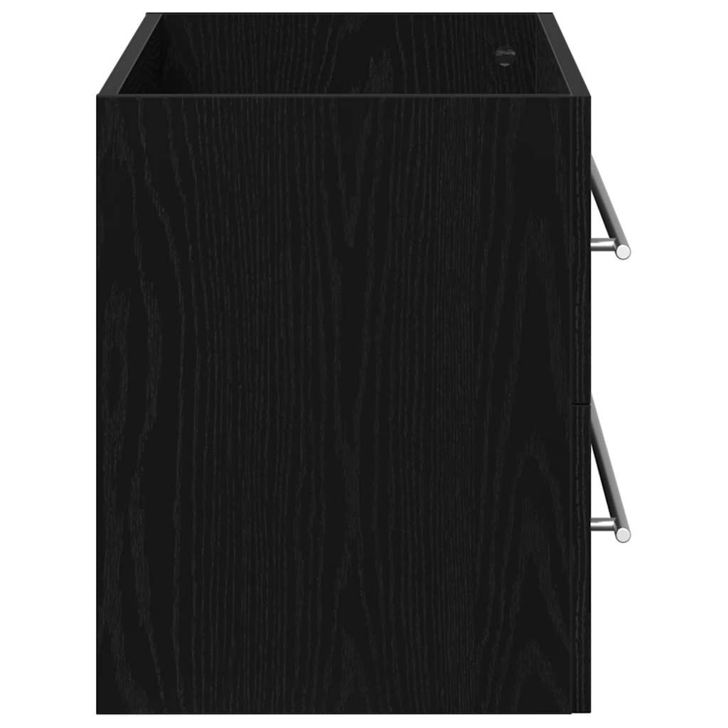 Waschbeckenunterschrank Eiche schwarz 80x38,5x48 cm Holzwerkstoff