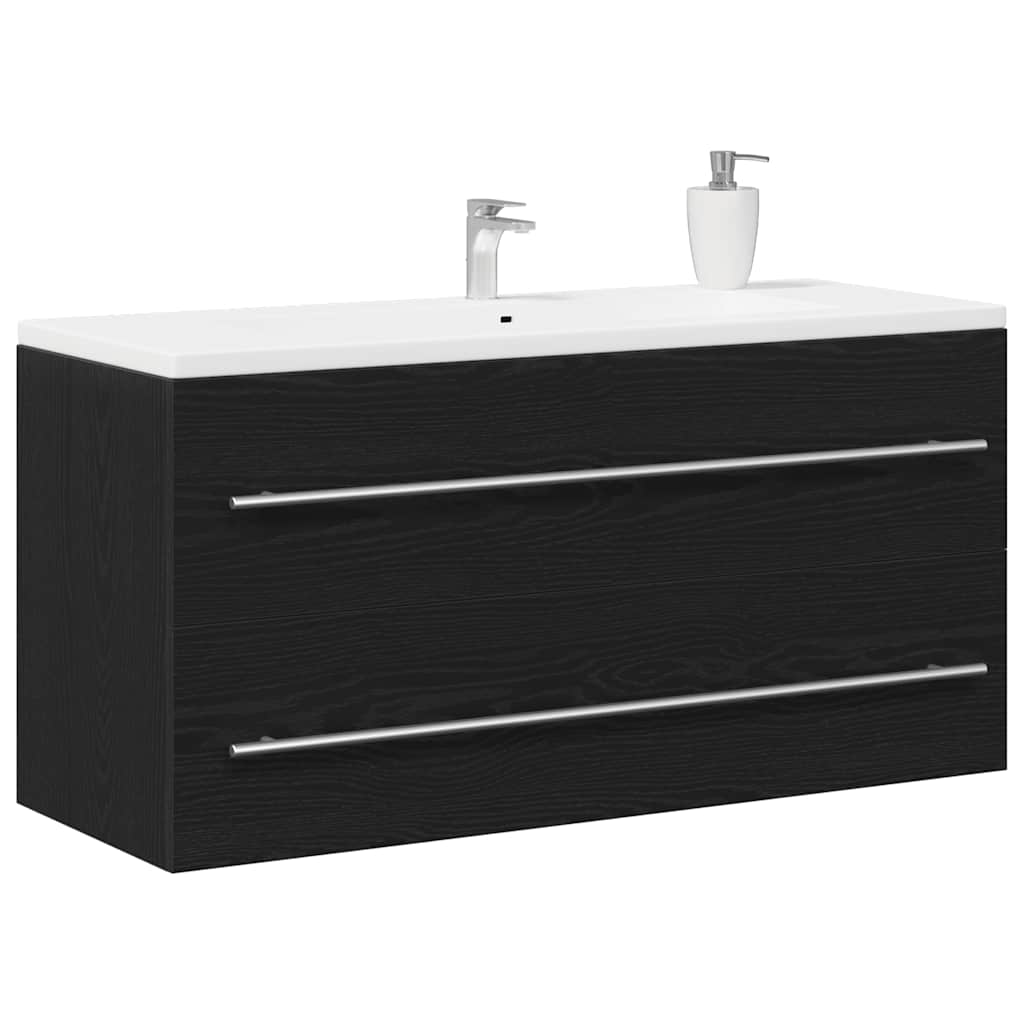 Vanity unit black oak look 100x38.5x48 cm