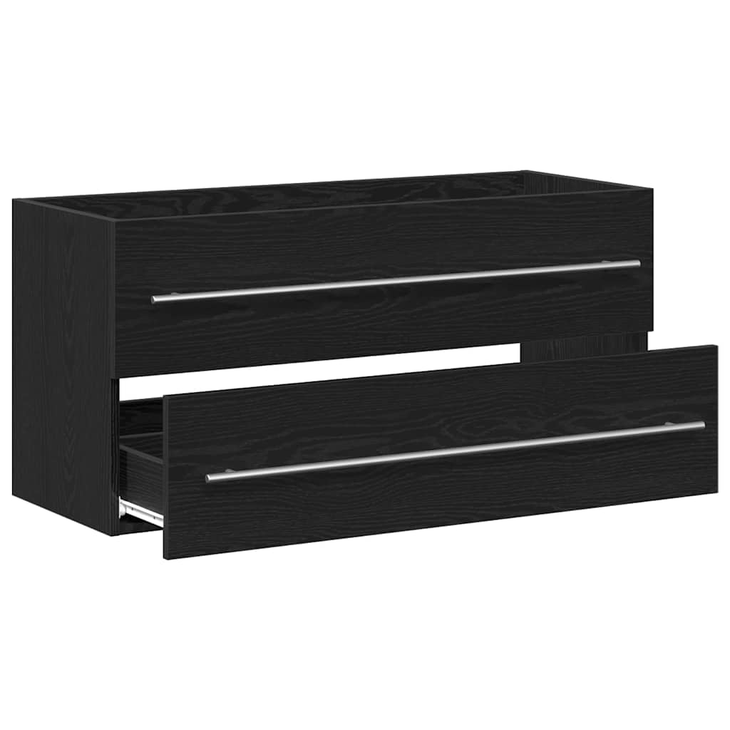 Vanity unit black oak look 100x38.5x48 cm