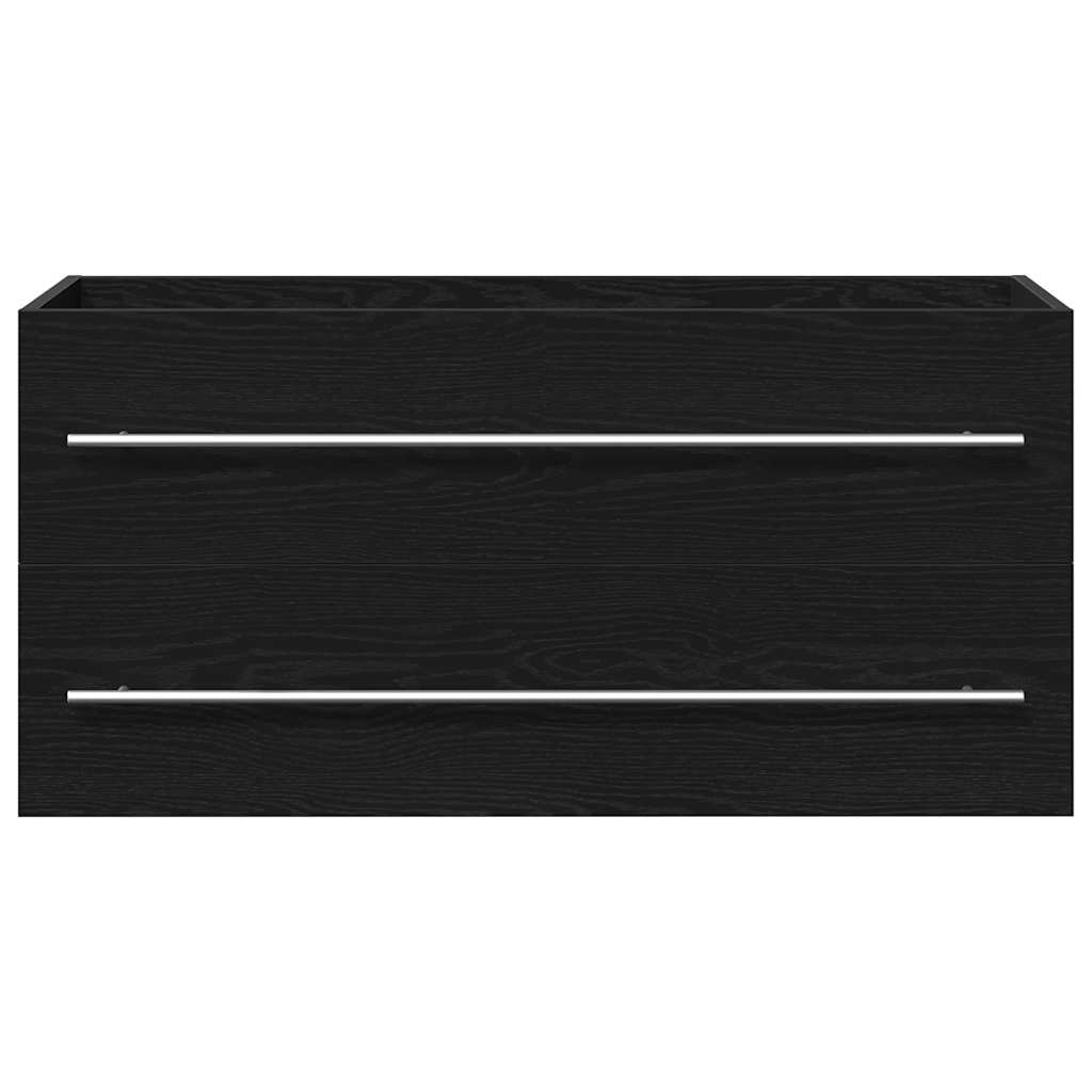 Vanity unit black oak look 100x38.5x48 cm