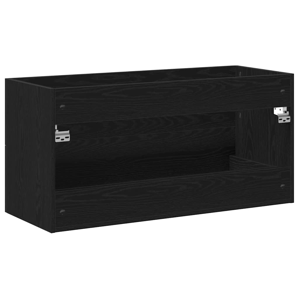 Vanity unit black oak look 100x38.5x48 cm