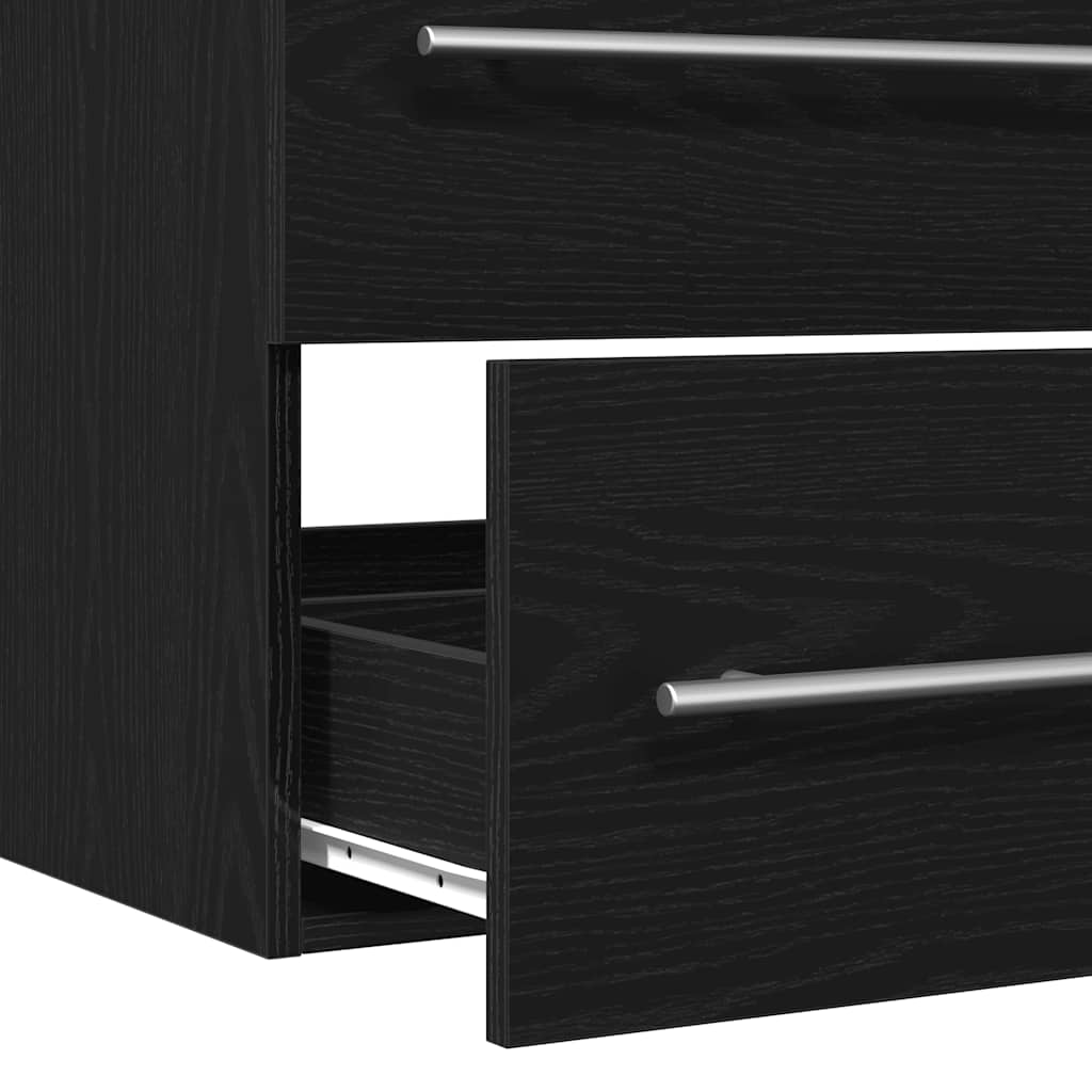 Vanity unit black oak look 100x38.5x48 cm