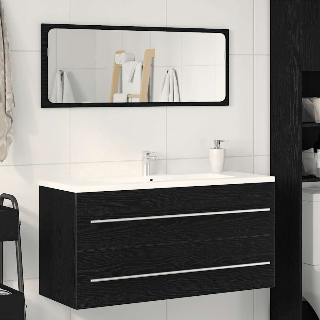 Vanity unit black oak look 100x38.5x48 cm