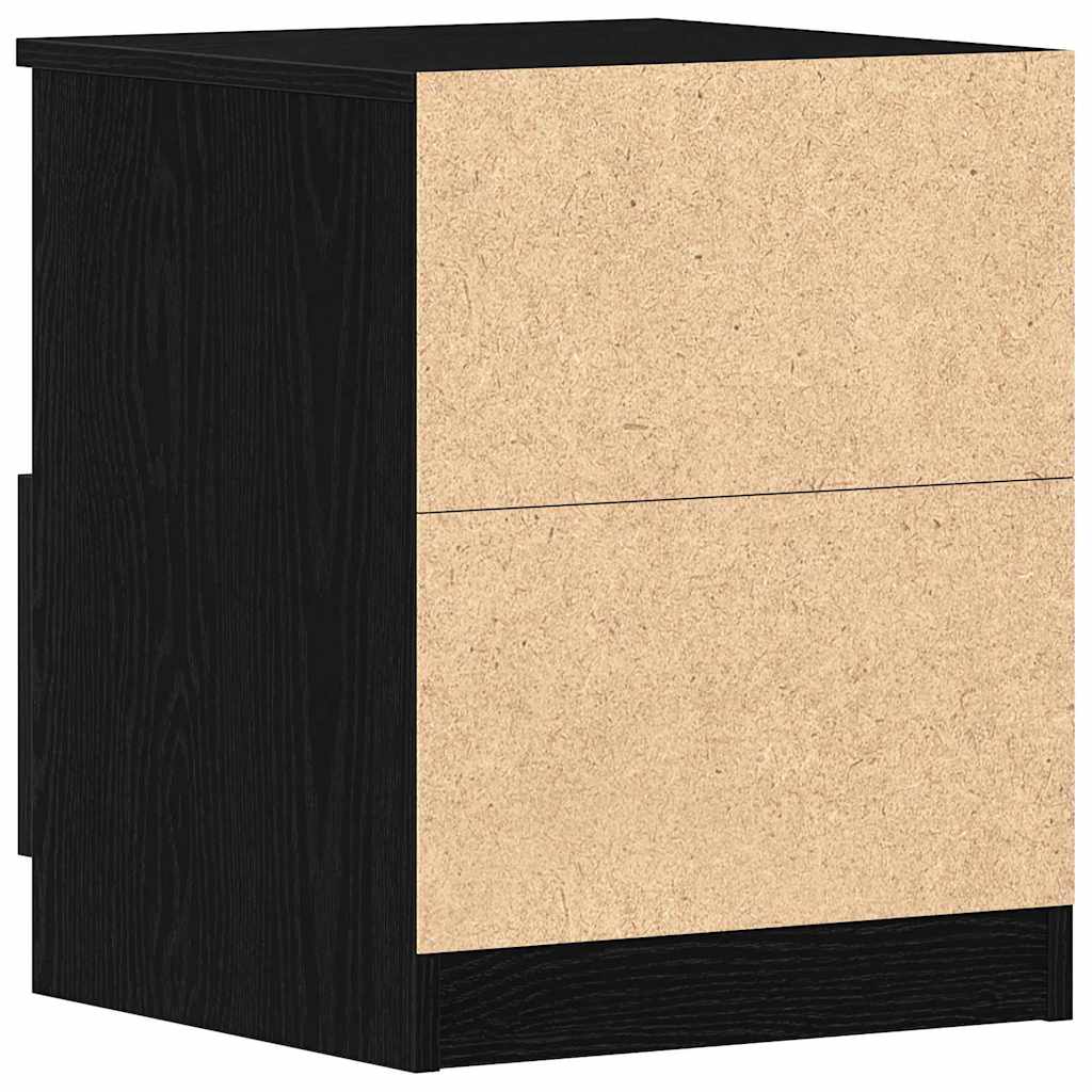 Nachttisch Schwarz Eichen-Optik 40 x 40 x 50 cm Holzwerkstoff