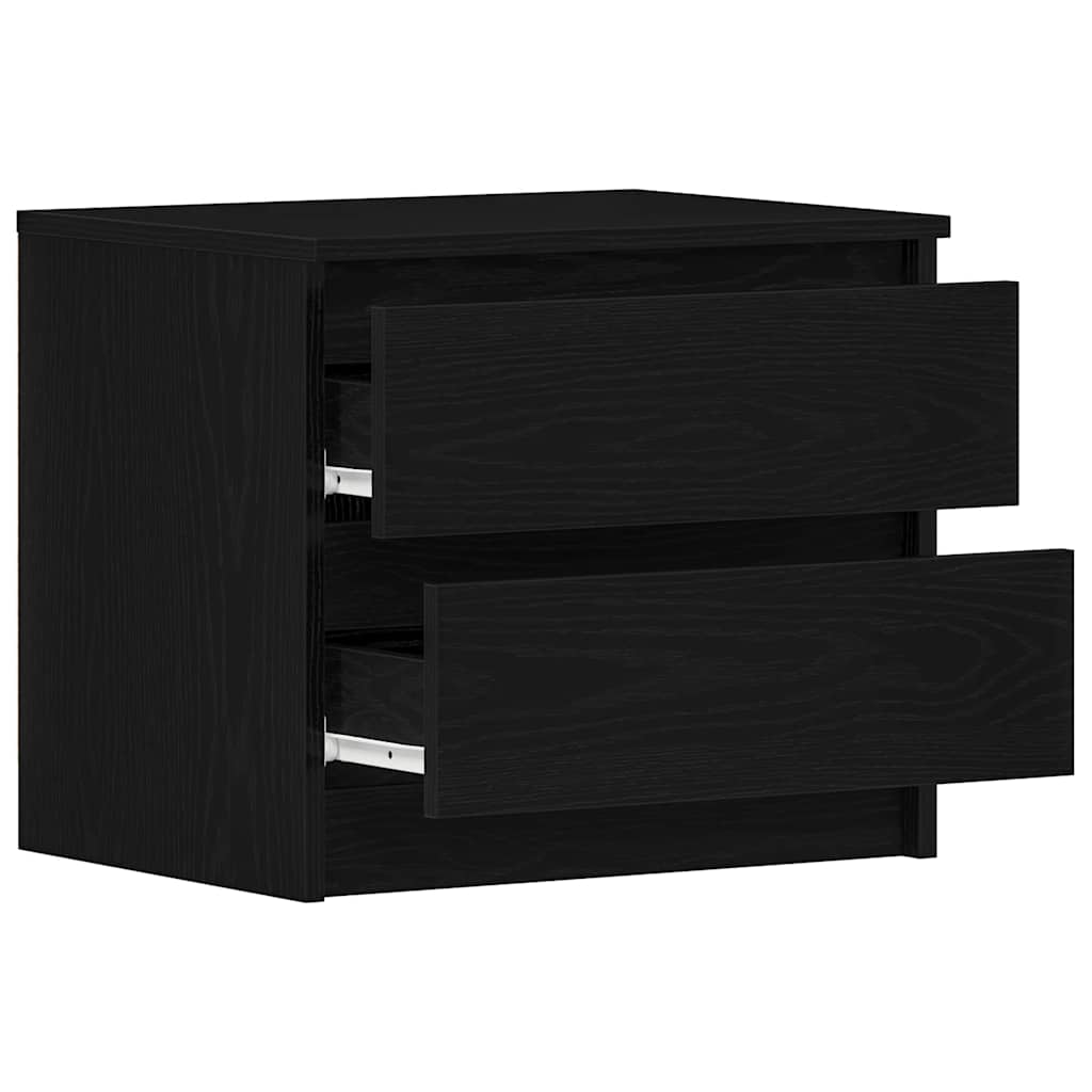 Nachttisch Schwarz Eichen-Optik 50 x 40 x 43,5 cm Holzwerkstoff