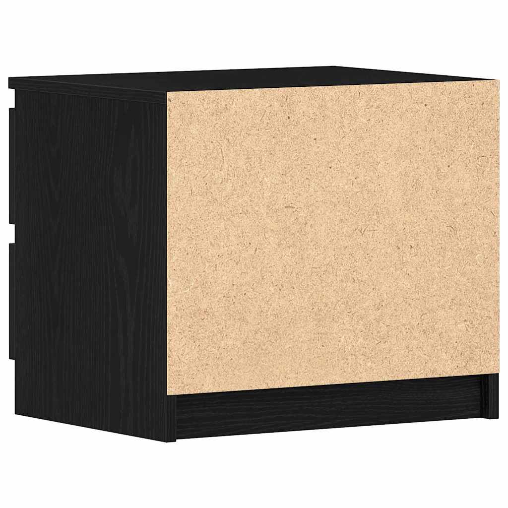 Nachttisch Schwarz Eichen-Optik 50 x 40 x 43,5 cm Holzwerkstoff