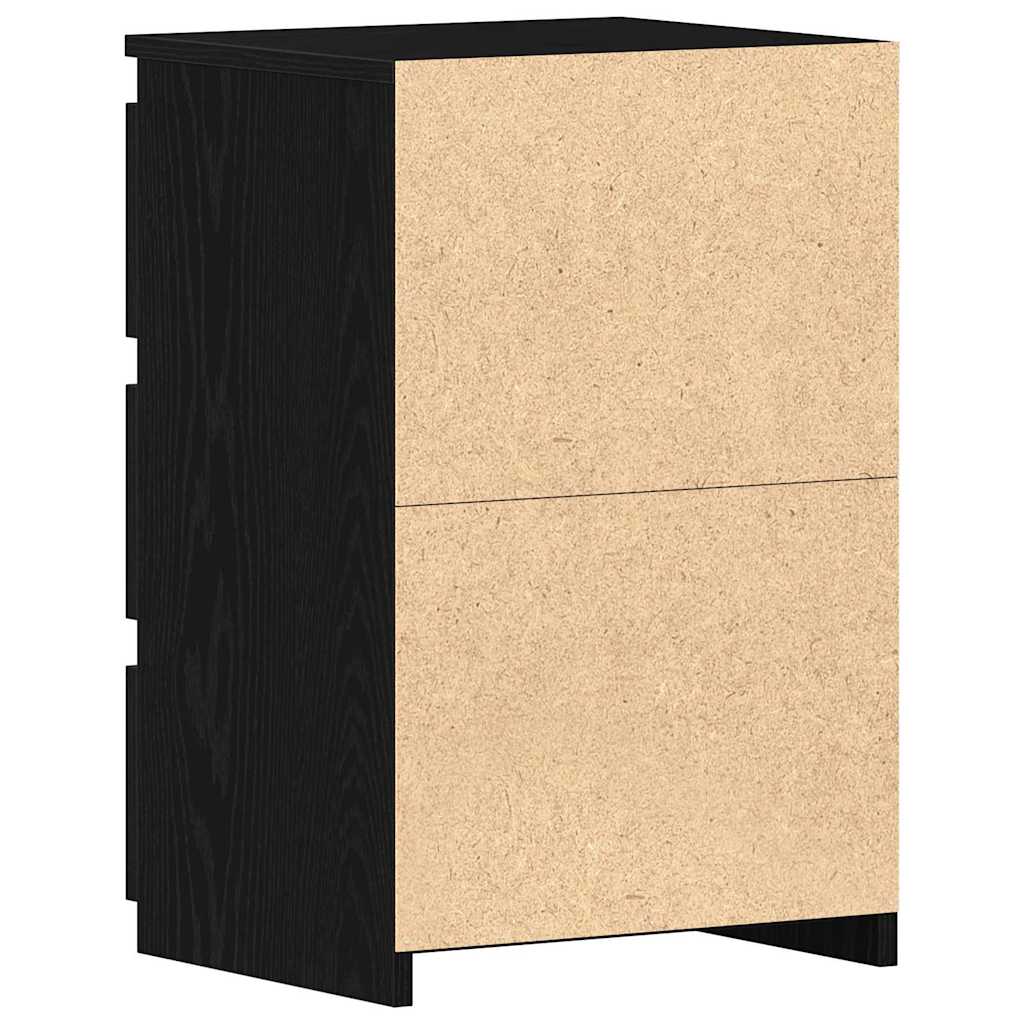 Nachttisch Schwarz Eichen-Optik 40 x 35 x 62,5 cm Holzwerkstoff