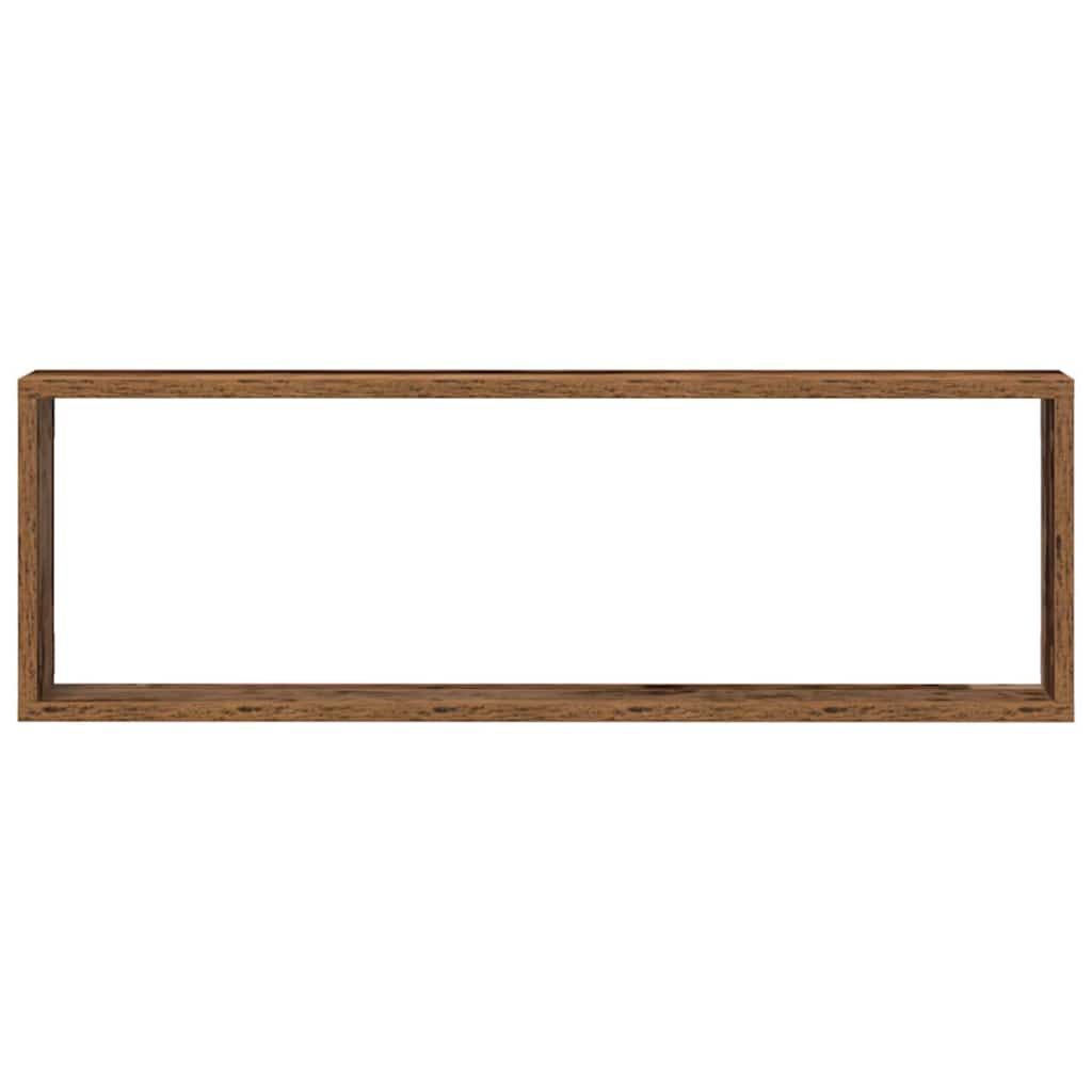 Wandregal mit Regal 2 pcs Altholz 80 x 15 x 26 cm Holzwerkstoff