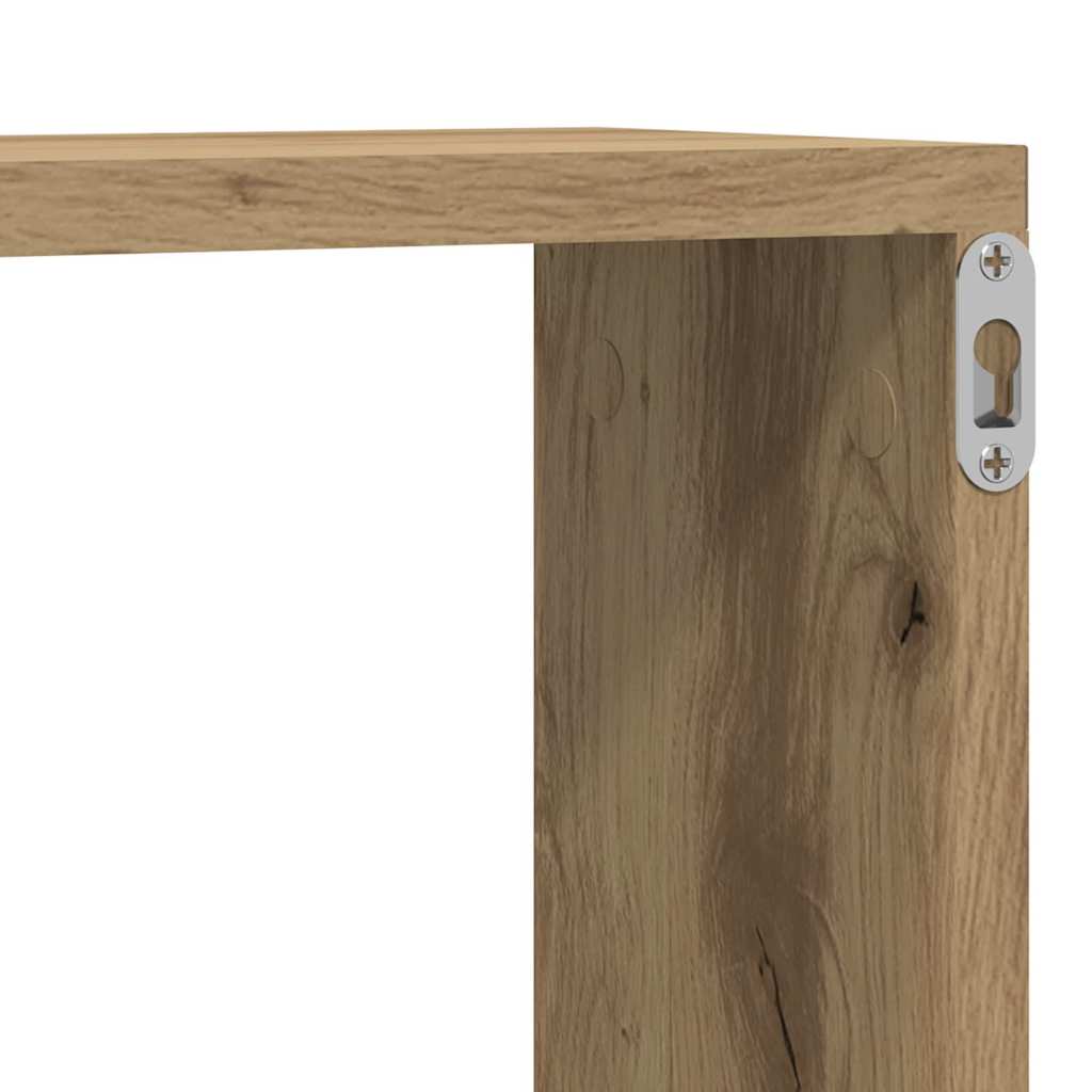 Wandregal 2 pcs Artisan-Eiche 80 x 15 x 26 cm Holzwerkstoff