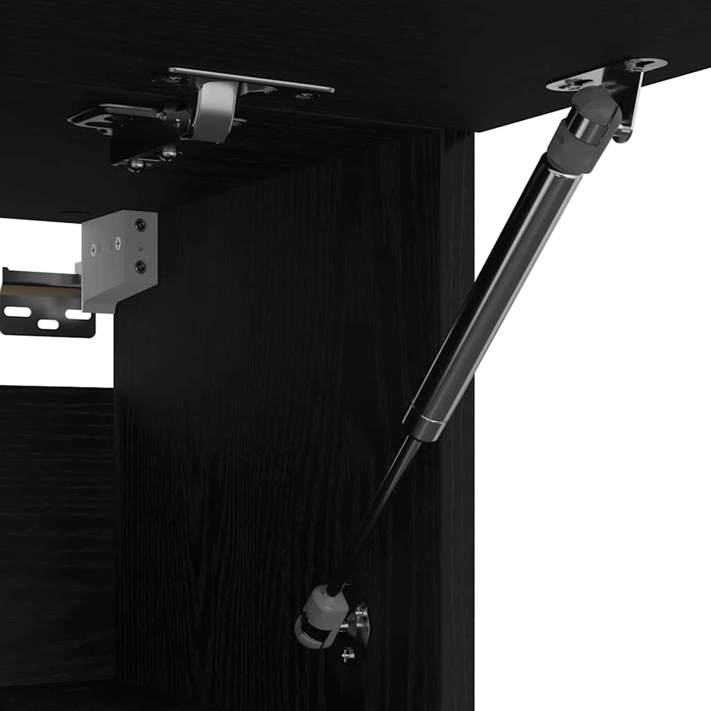 Kleiderschrank mit Tür Schwarz 70 x 32.5 x 35 cm Holzwerkstoff