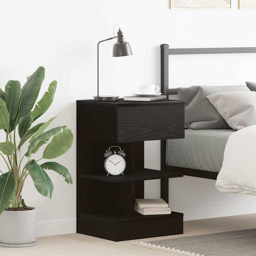 Nachttisch Schwarze Eiche 40 x 35 x 65 cm Holzwerkstoff