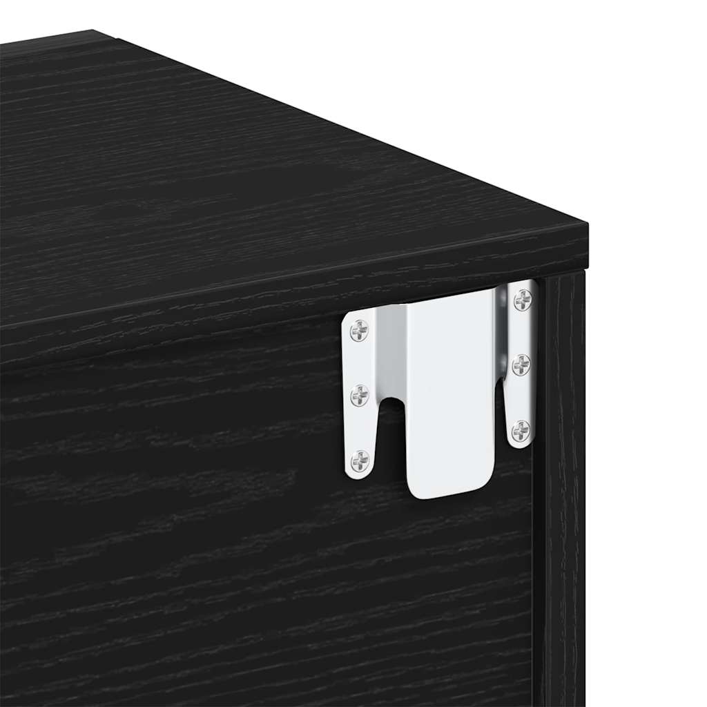 Nachttisch 2 pcs Schwarze Eiche 46 x 29,5 x 30 cm Holzwerkstoff