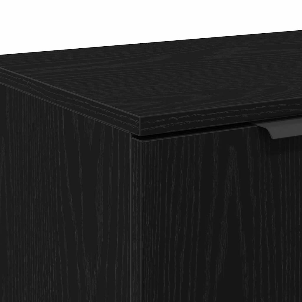 TV-Schrank Schwarz Eichen-Optik 102 x 35 x 36.5 cm