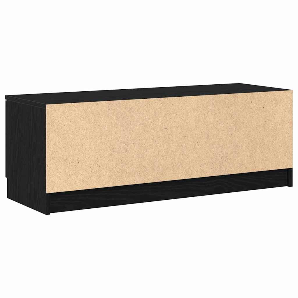 TV-Schrank Schwarz Eichen-Optik 102 x 35 x 36.5 cm