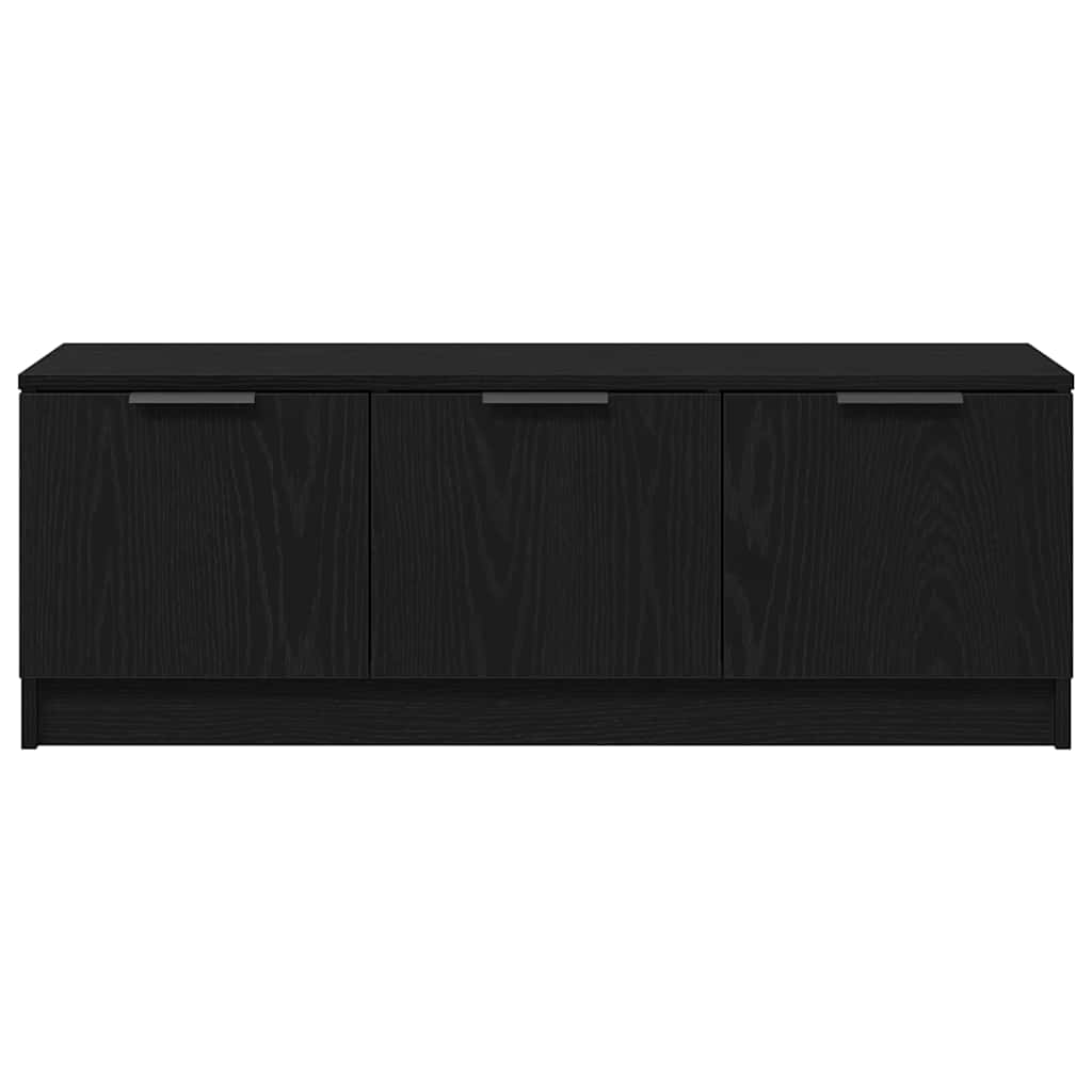 TV-Schrank Schwarz Eichen-Optik 102 x 35 x 36.5 cm