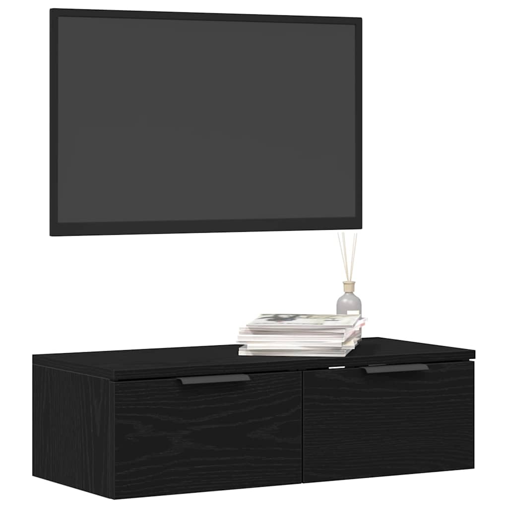 Wandschrank Schwarze Eiche 68 x 30 x 20 cm Holzwerkstoff