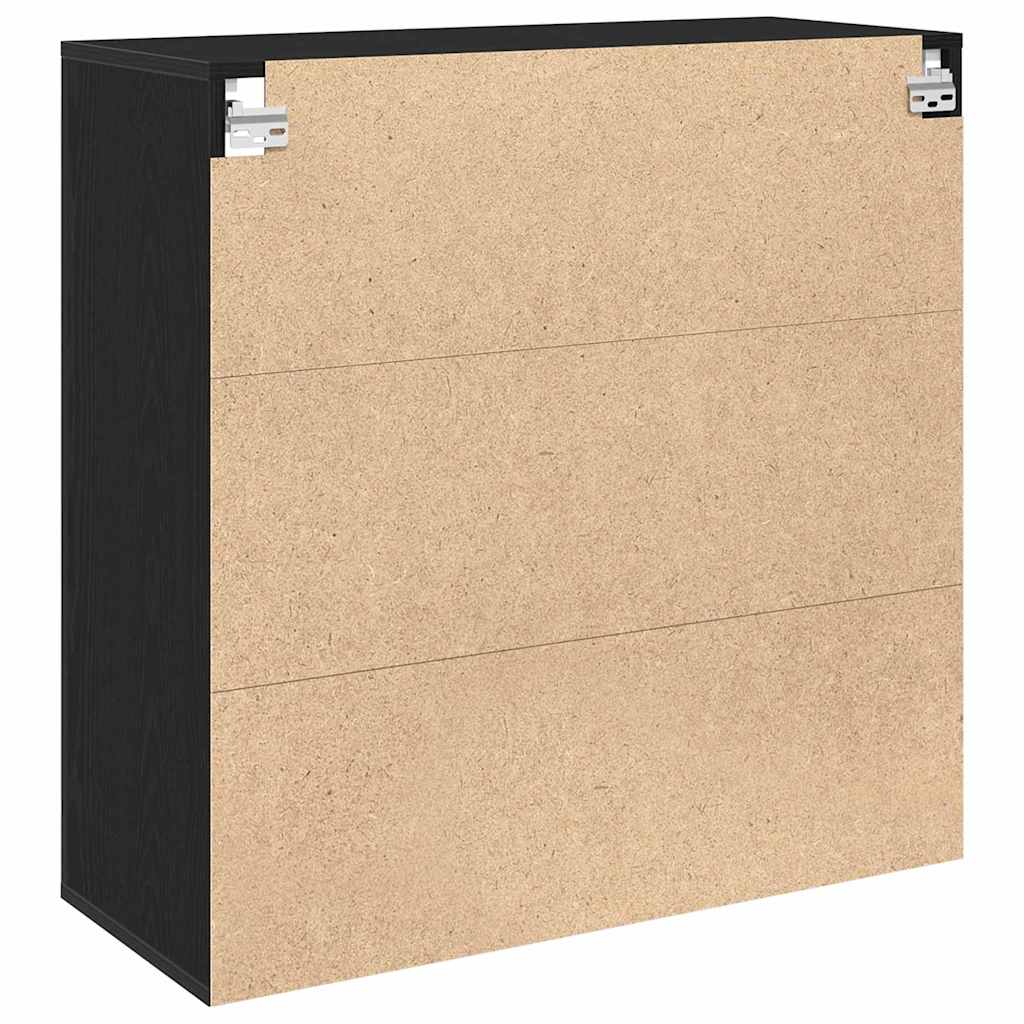 Wandschrank Schwarze Eiche 80 x 33 x 80 cm Holzwerkstoff