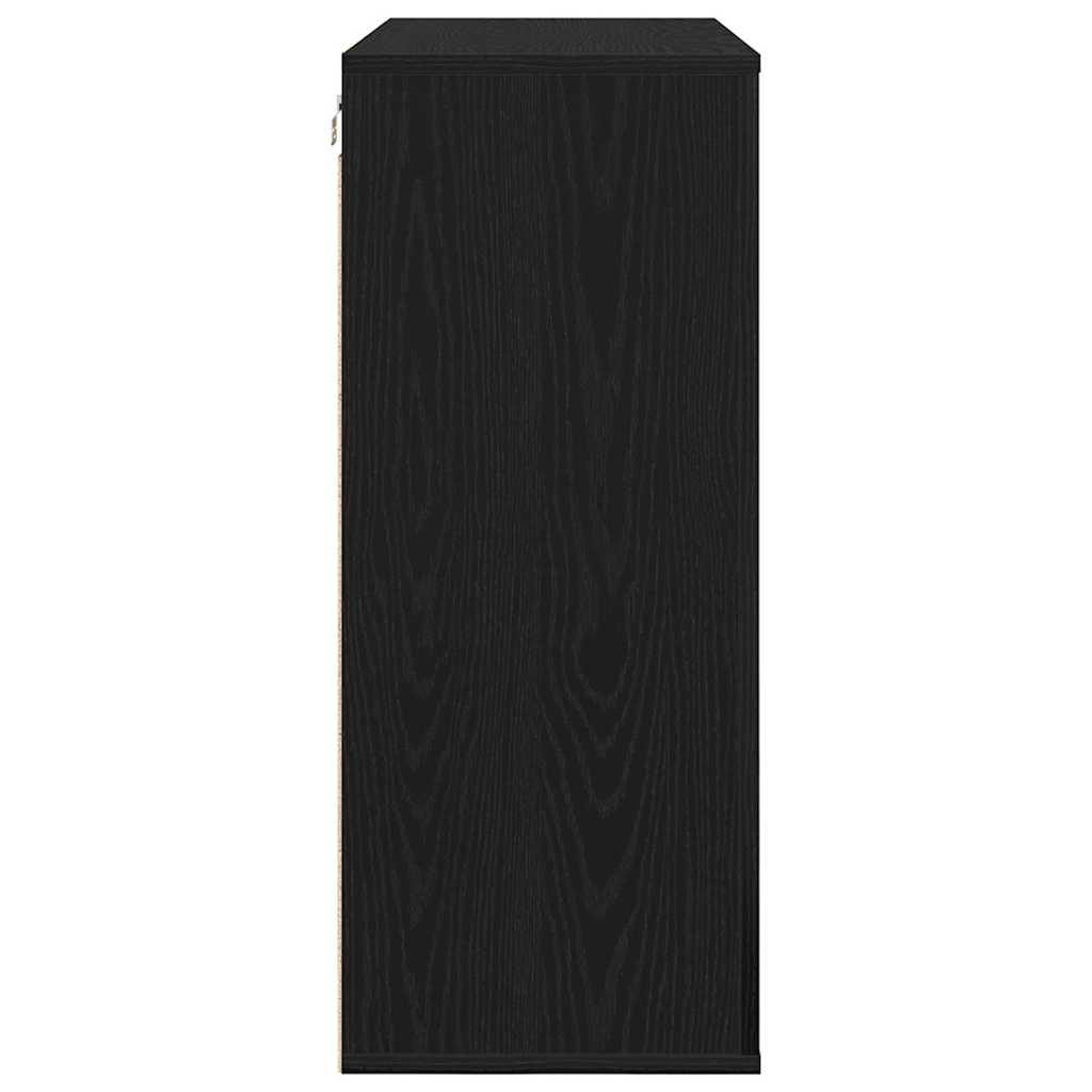 Wandschrank Schwarze Eiche 80 x 33 x 80 cm Holzwerkstoff