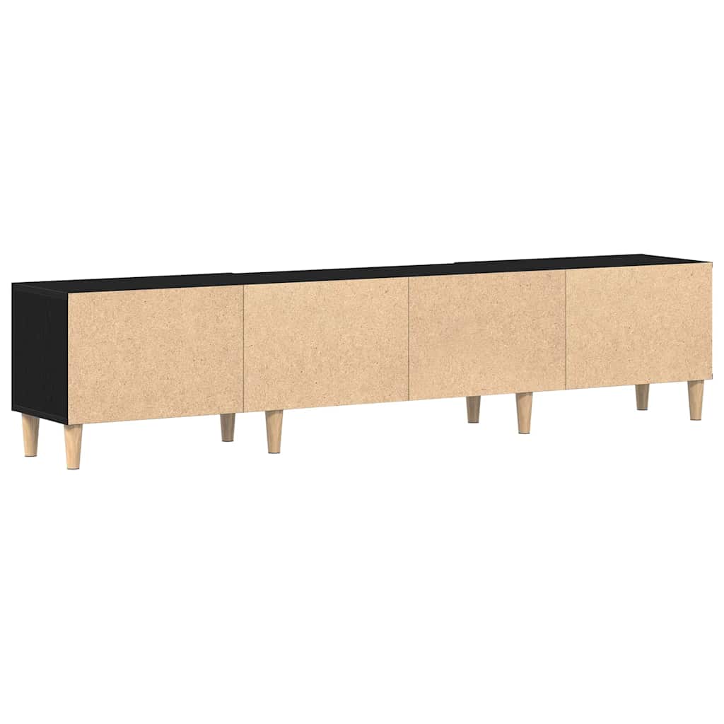 TV-Tisch Schwarz Eichen-Optik 180 x 31,5 x 40 cm Holzwerkstoff